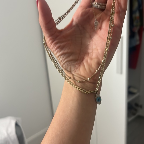 Layered Evil Eye Necklace·  RARE · Brand: INTERMIX ELA RAE SOLD OUT EVERYWHERE! - Picture 4 of 5